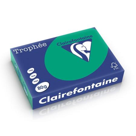 Gekleurd papier Clairefontaine - A4 80gr dennengroen
