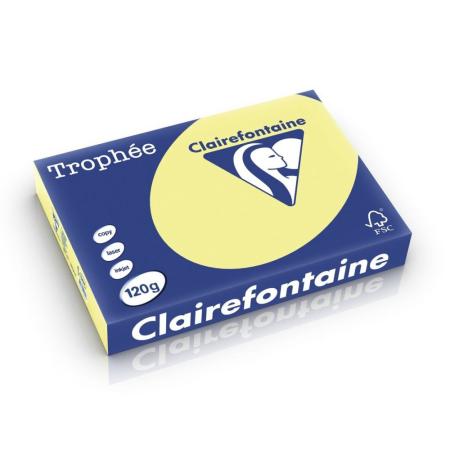Gekleurd papier Clairefontaine - A4 120gr citroengeel