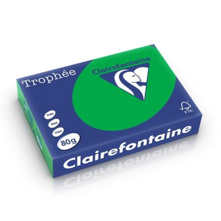 Gekleurd papier Clairefontaine - A4 80gr biljartgroen